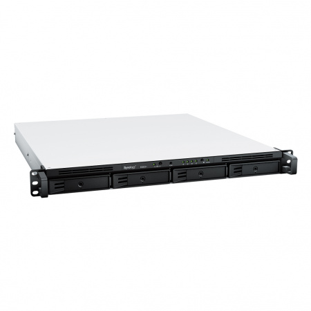 Системы хранения данных Synology 1U/4bay QC 2,2GhzCPU/2Gb(32)/RAID0,1,10,5,6/upto 8HDD (1xRX418)/2xUSB3.2/1eSATA/4GigEth/1xExpslot/iSCSI/2xIPcam/2xRPS/1YW/no rail (id 29321)