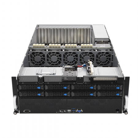 Серверная платформа Asus 4U ESC8000A-E11 2*LGA4094 up to 280W / 32*DDR4 RDIMM / 4*3.5 SAS/SATA + 4*3.5 SAS/SATA/NVME / 8*FHFL Gen4 x16 + 2*FHHL Gen4 x16 / IPMI 2.0 / VGA / GPU Support / 2+2*2200W (id 58151)