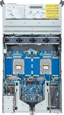 Gigabyte R283-Z91-AAV2 / 2U / 2*LGA6096 (SP5) up to 400W / 24*RAM / 12*3.5" SAS/SATA + 2*SAS/SATA rear + 3*m.2 2280/22110 Gen3 / 2*1Gb / 2*OCP 3.0 / 6*FHHL PCIe Gen5 x16 slots / 2*1600W / Rails / 1Y (id 34407)