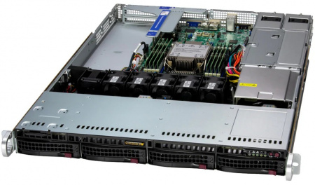 Supermicro SuperServer SYS-512B-WR / 1U / 1*LGA4710 up to 350W / 8*RAM / 4*3.5" SAS/SATA/NVME Gen 5 + 2*m.2 2280/22110 / 2*1Gb / 2*PCIe 5.0 x16 FHFL + 1*PCIe 5.0 x8 (in x16) LP / 2*860W / Rails / 1Y (SYS-512B-WR) (id 59887)