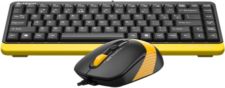Клавиатура + мышь A4Tech Fstyler F1110 клав:черный/желтый мышь:черный/желтый USB Multimedia (F1110 BUMBLEBEE) (id 39177)