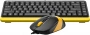 Клавиатура + мышь A4Tech Fstyler F1110 клав:черный/желтый мышь:черный/желтый USB Multimedia (F1110 BUMBLEBEE) (id 39177)