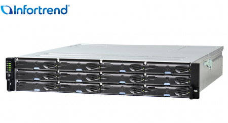 Платформа СХД Infortrend EonStor JB3012R100-8U32 Expansion Enclosure JB3012 (2U, Dual Redundant Controller, 12x3.5 trays, 4x SAS ports 12Gbps, 2xFAN module, 2x460W, 2x cables 50cm SFF8644 to SFF8644, Rackmount kit) (id 34349)