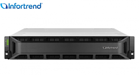 Система хранения данных Infortrend EonStor GS 3000T 2U/24bay U.2 NVMe, Dual controller,4xSFP28,4x host board,6x8GB,2x(PSU+FAN),2x(SuperCap.+Flash),24xdrive trays,1xRM kit (GS 3024URT2) include 2x3.84Tb SSD HNBKSRP43841 (id 35971)