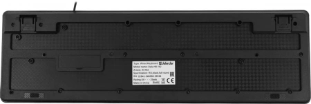 Defender Клавиатура проводная Daily HB-162, мембранная,104 кл., 12 (+FN) доп. клавиш, черный, USB, 1,8 м. (id 54820)
