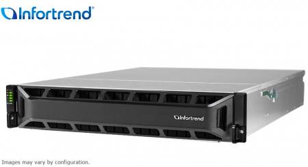 Платформа СХД Infortrend EonStor GS4025R02CBFD-8U32 (25x2.5, 2U, High IOPS, Dual Redundant Controllers incl: 4x4GB, 8x10Gb SFP+ ports, 4 FREE host board slots, 4x12Gb SAS ext ports, 2x (SuperCap+Flash/PSU 530W+FAN), Rackmount Kit) (id 34343)