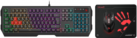 Клавиатура + мышь A4Tech Bloody B1700 клав:черный мышь:черный USB LED (B1700 (B140N + ES7 + BP-50M)) (id 39172)