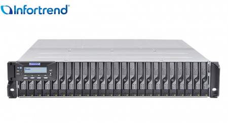 система хранения данных Infortrend EonStor DS 3000U 2U/24bay Dual controller 2x12Gb/s SAS, 8x1G iSCSI+4x host board, 2x4GB, 2x(PSU+FAN), 2x(SuperCap.+Flash),1xRackmount kit(ESDS 3024RUCB-C) (id 35155)