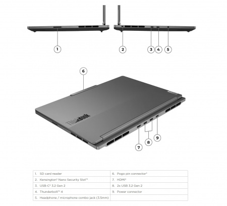 Lenovo ThinkBook 16p G4 IRH Intel Core i5 13500H / 16Gb DDR5 /  512Gb SSD / 16" 2560x1600 IPS, AntiGlare, 400nit, 100% sRGB / Nvidia RTX 4050 6GB / WiFi / BT / TB 4 / CR / FPR / CamFHD+IR / 80Wh / BacklitKB / Win 11 Pro Eng / Grey / 1Y (id 23490)