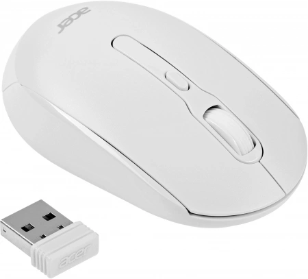 Мышь Acer OMR308 белый оптическая (1600dpi) беспроводная USB (4but) (id 27228)