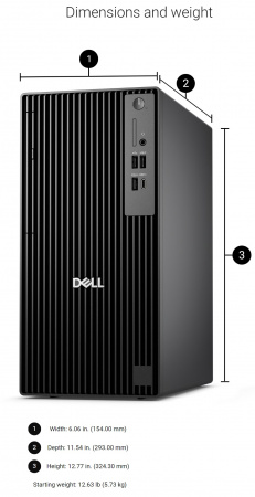 Компьютер Dell Pro Plus Tower Intel Core Ultra 9 285 / 64GB DDR5 / SSD 1TB M.2 NVMe / Intel Graphics (3*mDP)/ LAN / TPM 2.0 / 360W / KB&M (USB) / Windows 11 Professional / 1 год гарантии (DPTP-9441) (id 61261)