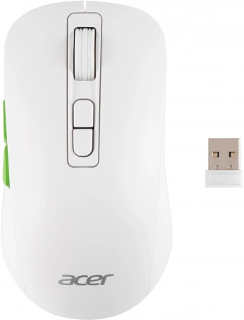 Мышь Acer OMR311 белый оптическая 2400dpi беспров. BT/Radio USB 7but (ZL.MCECC.034) (id 31738)