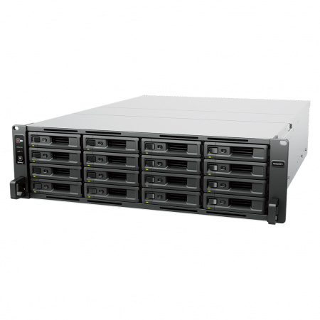 Система хранения данных Synology Rack 3U QC3,35GhzCPU/8Gb(32)/RAID0,1,10,5,6/16hot plug (3,5' or 2,5')/upto 28hp with RX1225RP/2xUSB3.2/2xGbE/1x10GbE (1xExp.)/iSCSI/2xPS/no rail/1YW repl RS2821RP+ (id 36101)