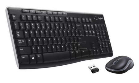 Беспроводной комплект Logitech Wireless Desktop MK270 (USB, FM, keyboard:2xAAA, mouse:optical, 1000dpi, 3btn+Roll, 1xAA) (920-004518) (id 2513)
