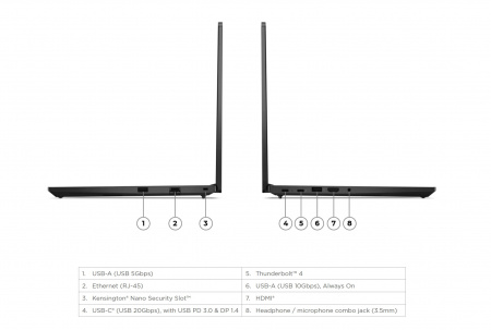 Ноутбук Lenovo ThinkPad E14 Gen 6/Core Ultra 5 125U/32Gb/ 512GB/ 14"(1920x1200) IPS 300nits AG 45% NTSC/ Intel Graphics/ LAN/ WiFi/ BT/ TPM/ FPR / Thunderbolt/ HDCam/ 47Wh/ NoOs/ Black /1Y(21M80024US_32G)(id 59639)