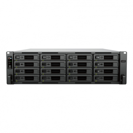 Система хранения данных Synology Rack 3U QC3,35GhzCPU/8Gb(32)/RAID0,1,10,5,6/16hot plug (3,5' or 2,5')/upto 28hp with RX1225RP/2xUSB3.2/2xGbE/1x10GbE (1xExp.)/iSCSI/2xPS/no rail/1YW repl RS2821RP+ (id 36101)