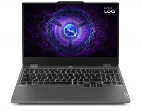 Ноутбук Lenovo LOQ 15IRX9/ Intel Core i5-13450HX/16Gb/ 512GB/ 15.6"(1920x1080) IPS 300nits AG 100%SRGB,144Hz/ 6Gb NVIDIA GeForce RTX3050/ LAN/ WiFi/ BT/ TPM/ FHDCam/ BKLTKB/ 60Wh/ NoOS/ Luna Grey/1Y(83DV0073PS) (id 54413) 