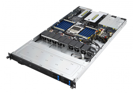 ASUS RS501A-E12-RS4U, 1U, 1x SP5 LGA6096 (450W), 24x DDR5 6400 4800, 4 x 2.5'' hsb SATA SAS* NVMe, 2 x M.2 PCIe SATA up to 22110, 3x PCIe x16* + 1x OCP3.0, 1x Mgmt port + 1 x 2-Port Intel I350 1GbE LAN, 1+1 1600W (id 41351)