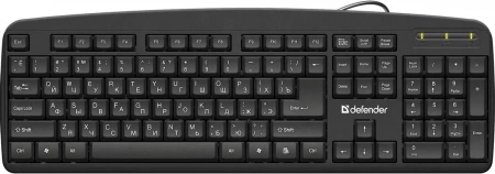 Defender Клавиатура проводная Office HB-910 RU, черный, полноразмерная. (id 54818)