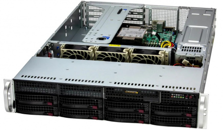 Supermicro SuperServer 522B-WR / 2U / 1*LGA4710 up to 350W / 8*RAM / 8*3.5" SAS/SATA + 2*m.2 2280/22110 / 2*1Gb / 1*PCIe 5.0 x16 FHFL double-width + 1*PCIe 5.0 x16 FHFL + 2*PCIe 5.0 x8 LP / 2*1000W / 1 Год гарантии (SYS-522B-WR) (id 59822)