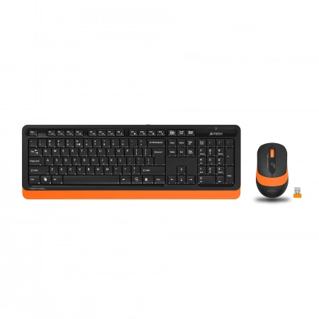 Клавиатура + мышь A4Tech Fstyler FG1010 клав:черный/оранжевый мышь:черный/оранжевый USB беспроводная Multimedia (FG1010 ORANGE) (id 39185)