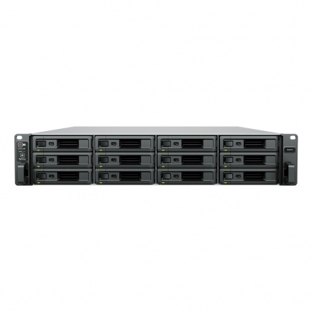 Системы хранения данных Synology 2U/12bay 12C 2,1GhzCPU/16Gb(128)/RAID0,1,10,5,6/upto 96HDD (7xRX1222sas)/2xUSB/4GbE+2x10GE(RJ-45)/2Expslot/iSCSI/2xIPcam(up to128)/2xPSU/no rail/1YW (id 29322)