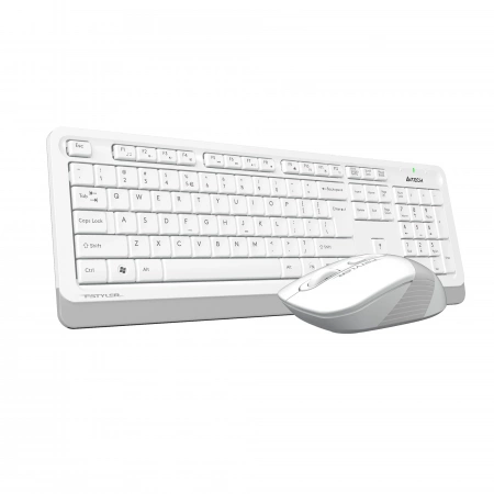 Клавиатура + мышь A4Tech Fstyler FG1010 клав:белый/серый мышь:белый/серый USB беспроводная Multimedia (FG1010 WHITE) (id 39184)