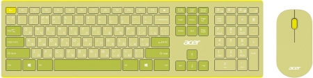Клавиатура + мышь Acer OCC205 клав:зеленый/желтый мышь:зеленый/желтый USB беспроводная slim (ZL.ACCEE.00E) (id 32295)