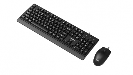 Аксессуары Philips Проводной Комплект SPT6247, USB 2.0 104 клав/3 кнопки, 1600dpi, русская заводская раскладка, чёрный (id 33333)