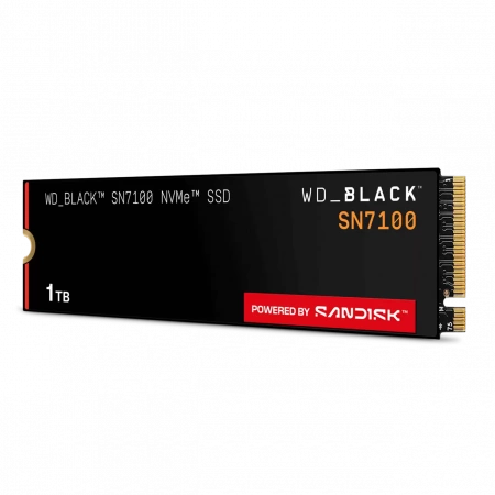 Твердотельный диск 1TB WD Black SN7100 , M.2 2280, PCI-E 3x4, [R/W - 7250/6900 MB/s] 3D-NAND TLC (id 39093)