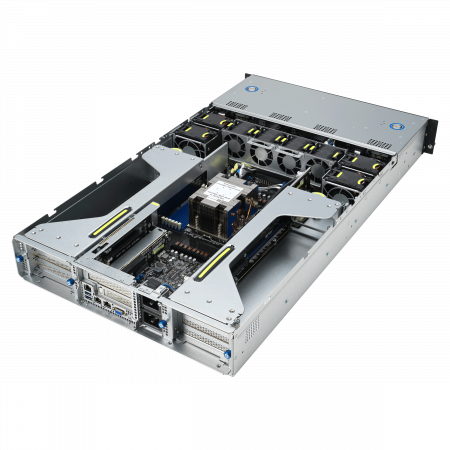 Серверная платформа ASUS 2U ESC4000A-E12-SKU1 LGA6096 up to 400W / 12*DDR5 RDIMM / 2*2.5 SAS/SATA/NVMe + 2*3.5 SAS/SATA/NVMe + 2*3.5" SAS/SATA / 2*GbE BASE-T / 2*USB 3.2 / VGA / 2*2600W (id 41257)