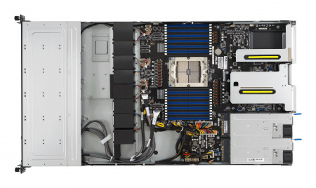 ASUS RS501A-E12-RS4U, 1U, 1x SP5 LGA6096 (450W), 24x DDR5 6400 4800, 4 x 2.5'' hsb SATA SAS* NVMe, 2 x M.2 PCIe SATA up to 22110, 3x PCIe x16* + 1x OCP3.0, 1x Mgmt port + 1 x 2-Port Intel I350 1GbE LAN, 1+1 1600W (id 41351)