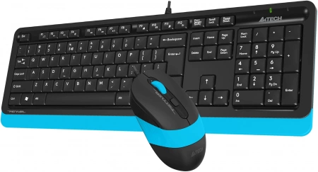 Клавиатура + мышь A4Tech Fstyler F1010 клав:черный/синий мышь:черный/синий USB Multimedia (F1010 BLUE) (id 39176)