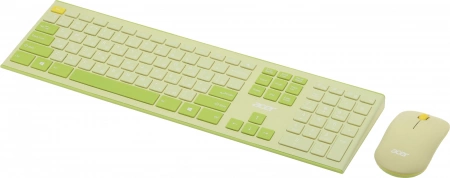 Клавиатура + мышь Acer OCC205 клав:зеленый/желтый мышь:зеленый/желтый USB беспроводная slim (ZL.ACCEE.00E) (id 32295)