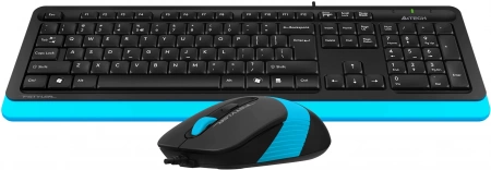 Клавиатура + мышь A4Tech Fstyler F1010 клав:черный/синий мышь:черный/синий USB Multimedia (F1010 BLUE) (id 39176)