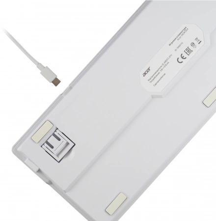 Клавиатура Acer OKW304 механическая белый USB for gamer LED (ZL.KBDCC.01V) (id 31737)