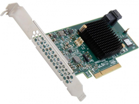 RAID-контроллер Broadcom 9341-4i SGL (LSI00419 / 05-26105-00(M)  PCIe 3.0 x8 LP, SAS/SATA 12G, RAID 0,1,5,10,50, 4port(1*int SFF8643), 3008ROC (id 48114)