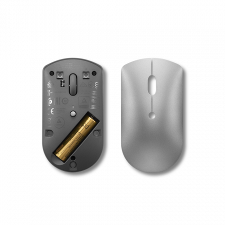 Мышь Lenovo 600 Bluetooth Silent светло-серый оптическая 2400dpi беспров. (GY50X88832) (id 39218)