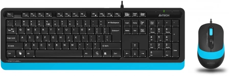 Клавиатура + мышь A4Tech Fstyler F1010 клав:черный/синий мышь:черный/синий USB Multimedia (F1010 BLUE) (id 39176)