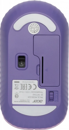 Мышь Acer OMR205 фиолетовый оптическая 1200dpi беспров. USB для ноутбука 3but (ZL.MCEEE.02K) (id 32302)
