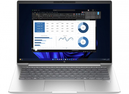 Ноутбук HP ProBook 440 G11 Intel Ultra 7 155U / 16GB DDR5 / 512GB SSD / 14" 1920x1200 IPS, 300nit, AntiGlare, 45% NTSC / Intel Graphics / LAN / WIFI / BT / TPM / FingerPrint / CamFHD / 56Wh / Backlit Keyboard / No OS / Silver / 1 год гарантии (id 37711)