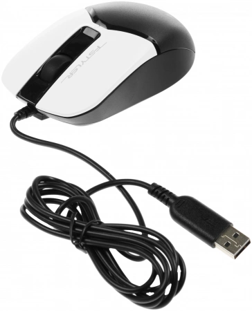 Мышь A4Tech Fstyler FM12 Panda белый/черный оптическая 1200dpi USB 3but (id 40068)