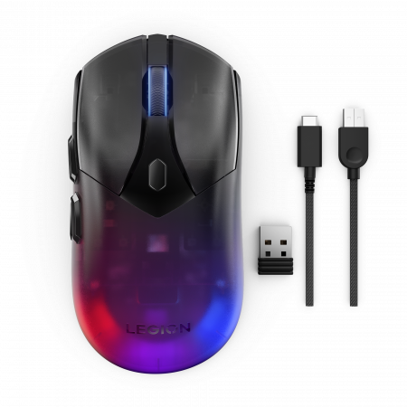 Мышь Lenovo Legion M410 Wireless RGB Gaming черный оптическая 16000dpi беспров. BT/Radio USB (GY51P83012) (id 39221)