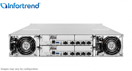 система хранения данных Infortrend EonStor DS 3000U 2U/24bay Dual controller 2x12Gb/s SAS, 8x1G iSCSI+4x host board, 2x4GB, 2x(PSU+FAN), 2x(SuperCap.+Flash),1xRackmount kit(ESDS 3024RUCB-C) (id 35155)