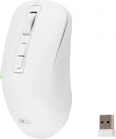 Мышь Acer OMR311 белый оптическая 2400dpi беспров. BT/Radio USB 7but (ZL.MCECC.034) (id 31738)