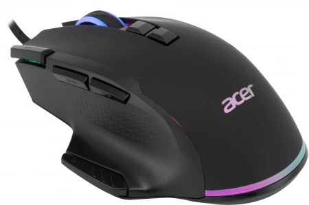 Мышь игровая компьютерная/ Проводная игровая мышь ACER OMW180 Wired USB Gaming Mouse (6400dpi) RGB (9but) black (id 39561)