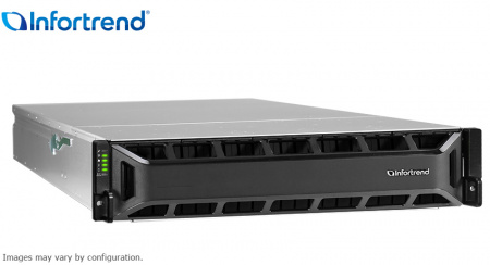 Платформа СХД Infortrend EonStor GS4025R02CBFD-8U32 (25x2.5, 2U, High IOPS, Dual Redundant Controllers incl: 4x4GB, 8x10Gb SFP+ ports, 4 FREE host board slots, 4x12Gb SAS ext ports, 2x (SuperCap+Flash/PSU 530W+FAN), Rackmount Kit) (id 34343)