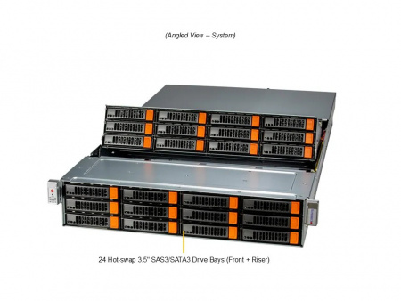 Серверная платформа Supermicro 2U ASG-2015S-E1CR24L 1*LGA6096 up to 290W / 12*DDR5 RDIMM / 24*3.5 SATA/SAS + 2*2.5 SATA / 2*M.2 2280-110 NVMe / 2*FHHL Gen5 x16 / 2*FHHL Gen5 x8 / IPMI 2.0 / 2*OCP 3.0 Gen5 x16 / VGA / 1+1*1600W (id 57371)