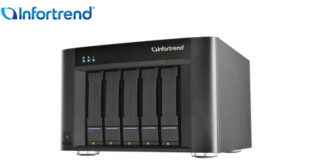 Платформа СХД Infortrend EonStor GSe Pro 200 5bay, High IOPS Solution, desktop cloud-integrated unified storage, including: Intel D1517, 2x4GB, 2x 10GbE SFP+, 2x 1GbE, 2x USB 3.1 Gen2, 2x USB 3.0, 2x host board slot(s), 1xPSU and 5x drive trays (id 34348)