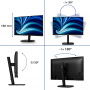 Монитор 31,5" Philips 32B2U3601 2560x1440, WLED, 16:9, IPS, 350cd, 1500:1, 50М:1, 4ms, 178/178, HDMI, DP,USB-hub 4xUSB 3.2, USB-C(PD90W), RJ45, 100Hz, Speakers, Tilt, HAS, Swivel, Pivot, Internal, VESA, Black (id 41810)